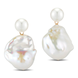Mateo duality pearl drop earrings