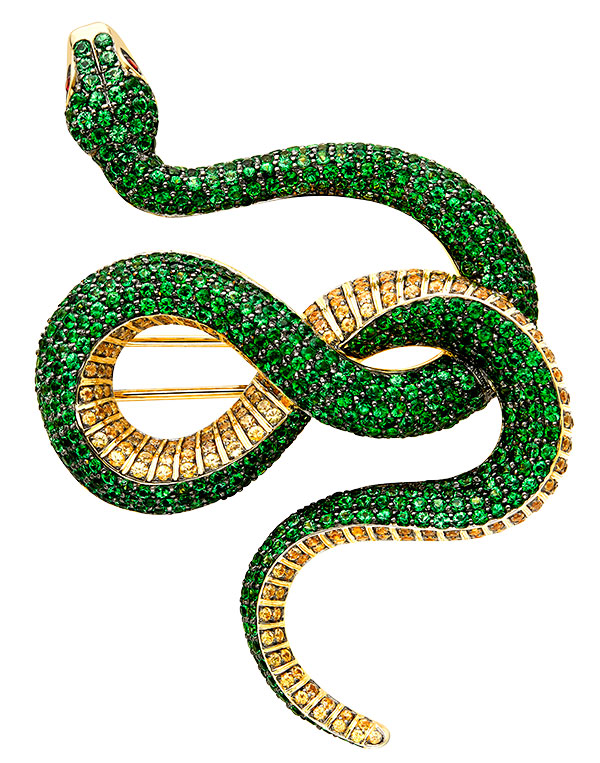 Theo Fennell tsavorite Venym brooch