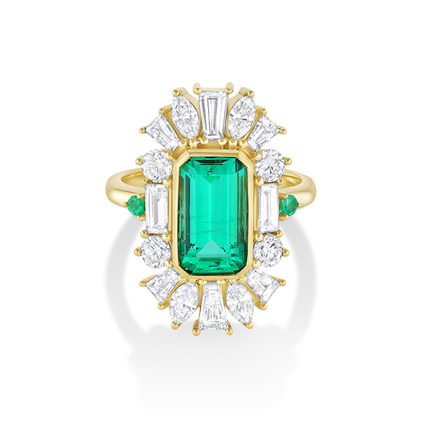 Marrow Fine Malysheva emerald engagement ring