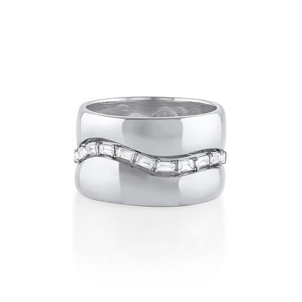 Marrow Fine white metal Reflection Band
