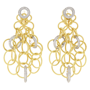 Buccellati hawaii 18k gold diamond earrings