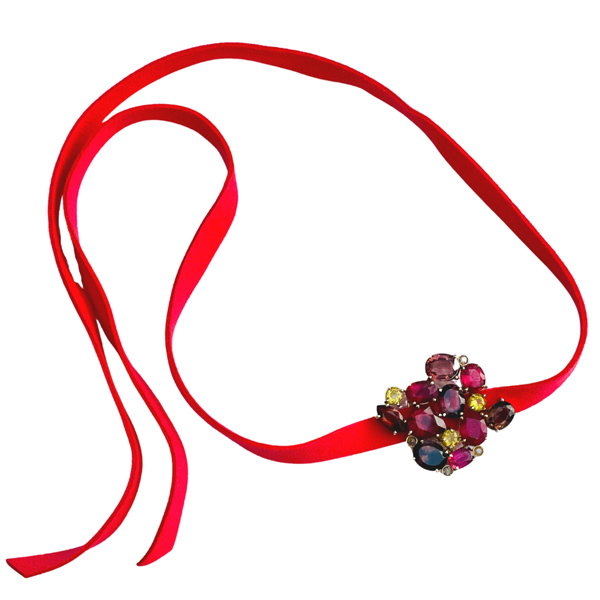 Dale Novick gemstone cluster necklace