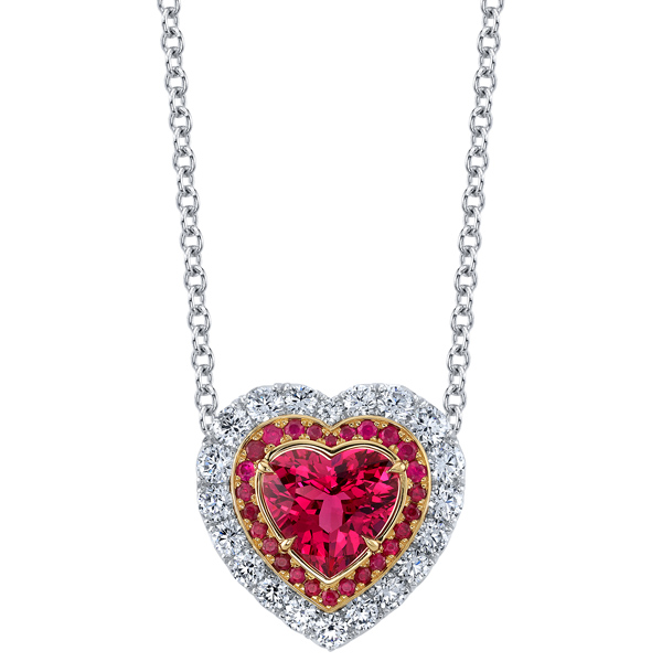 Nicole Mera spinel heart pendant