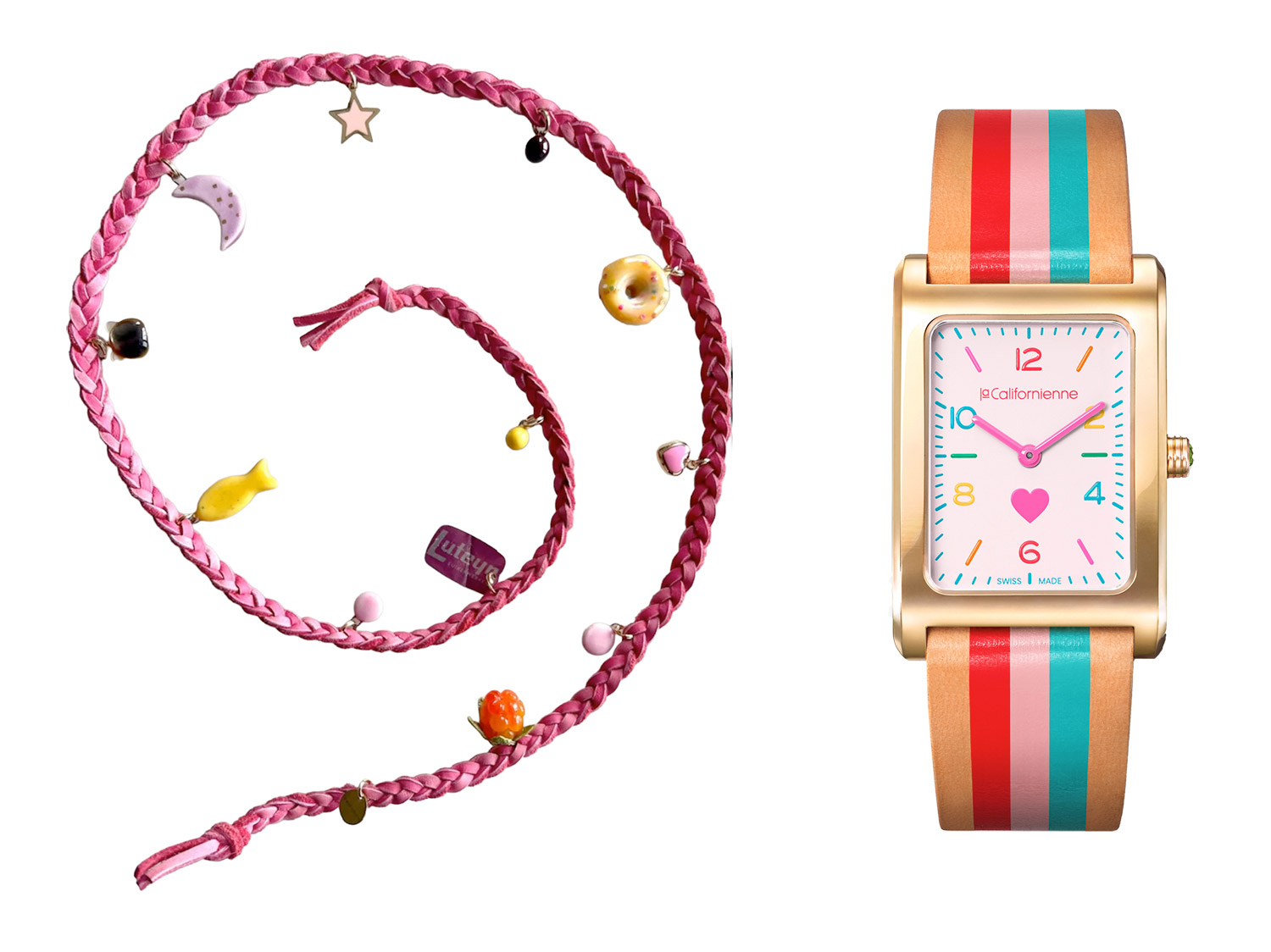Dont Let Disco wrap bracelet La Californienne striped watch