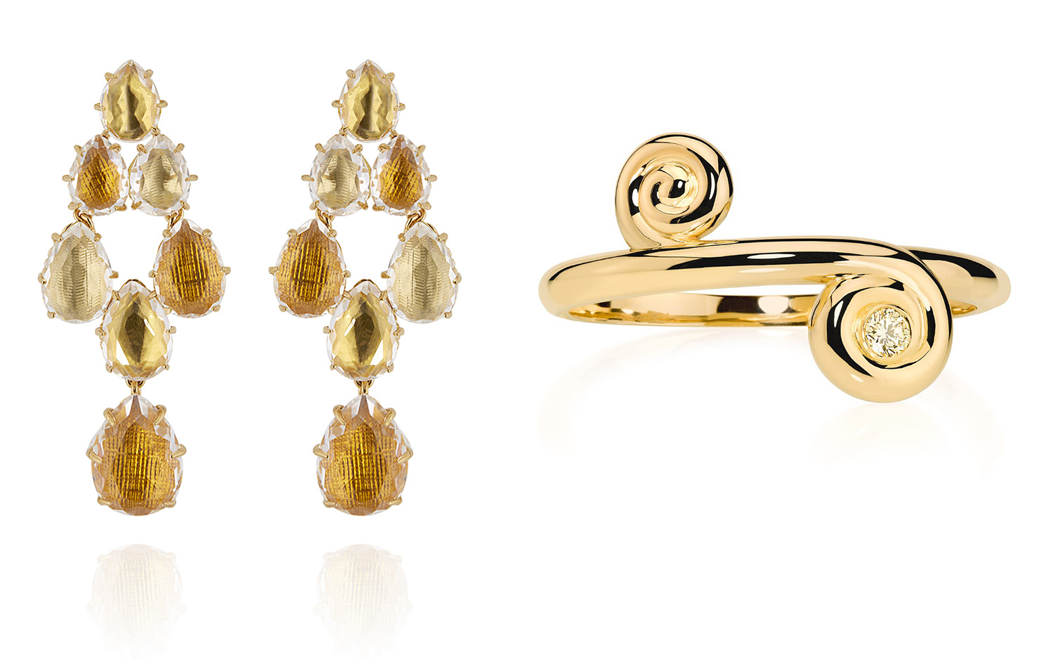 Larkspur and Hawk earrings Sauer pulseria spiralis cuff