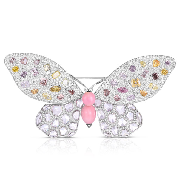 Cicada butterfly brooch