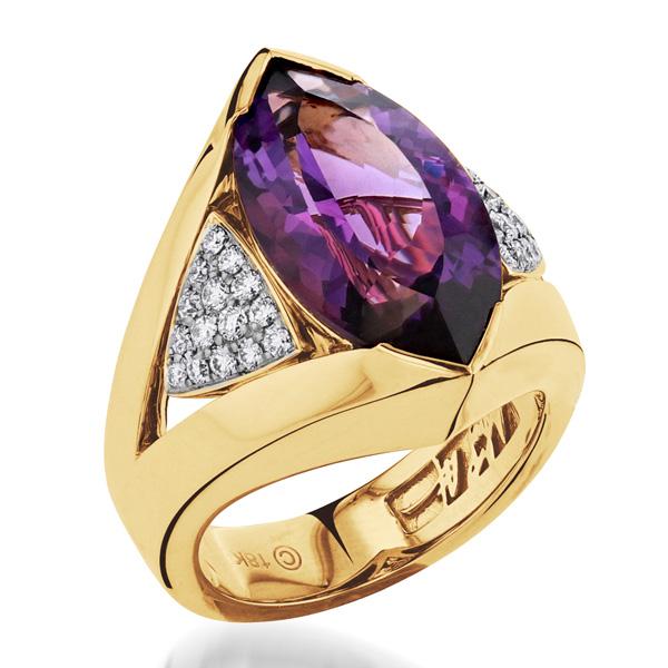John Atencio amethyst cocktail ring