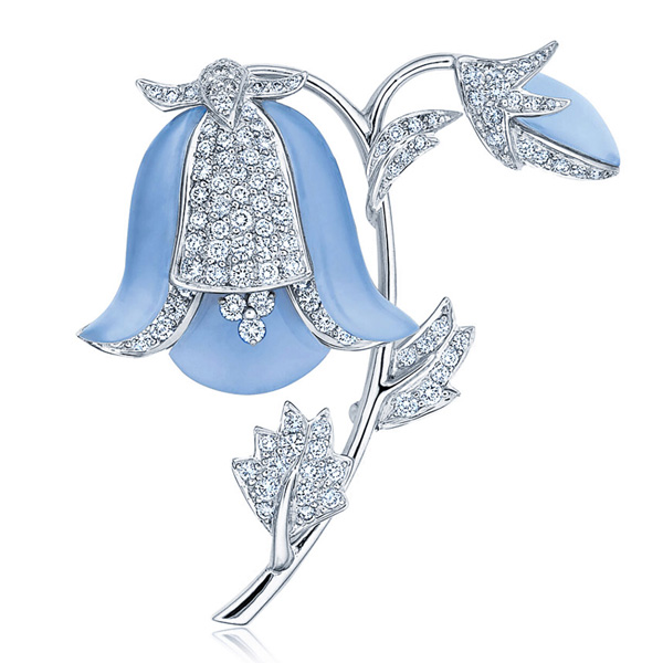 Kwiat bluebell brooch