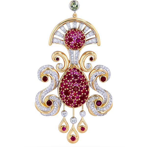 Toktam Majestic Qajar brooch