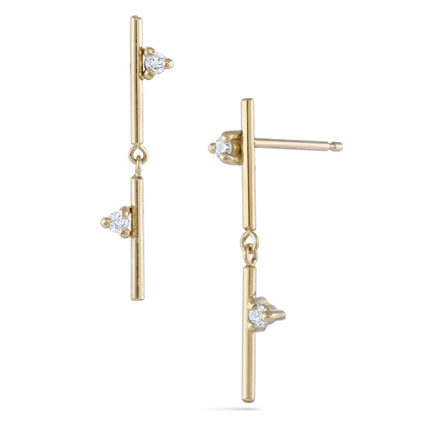 White Space Andromeda double stick earrings