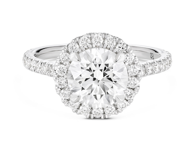 a 2.5 ct. halo engagement ring 2.5ct Halo engagement ring
