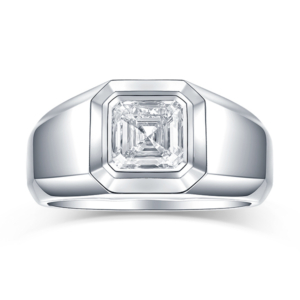 Smiling Rocks zulu lab grown asscher cut signet ring Smiling Rocks zulu lab grown asscher cut signet ring
