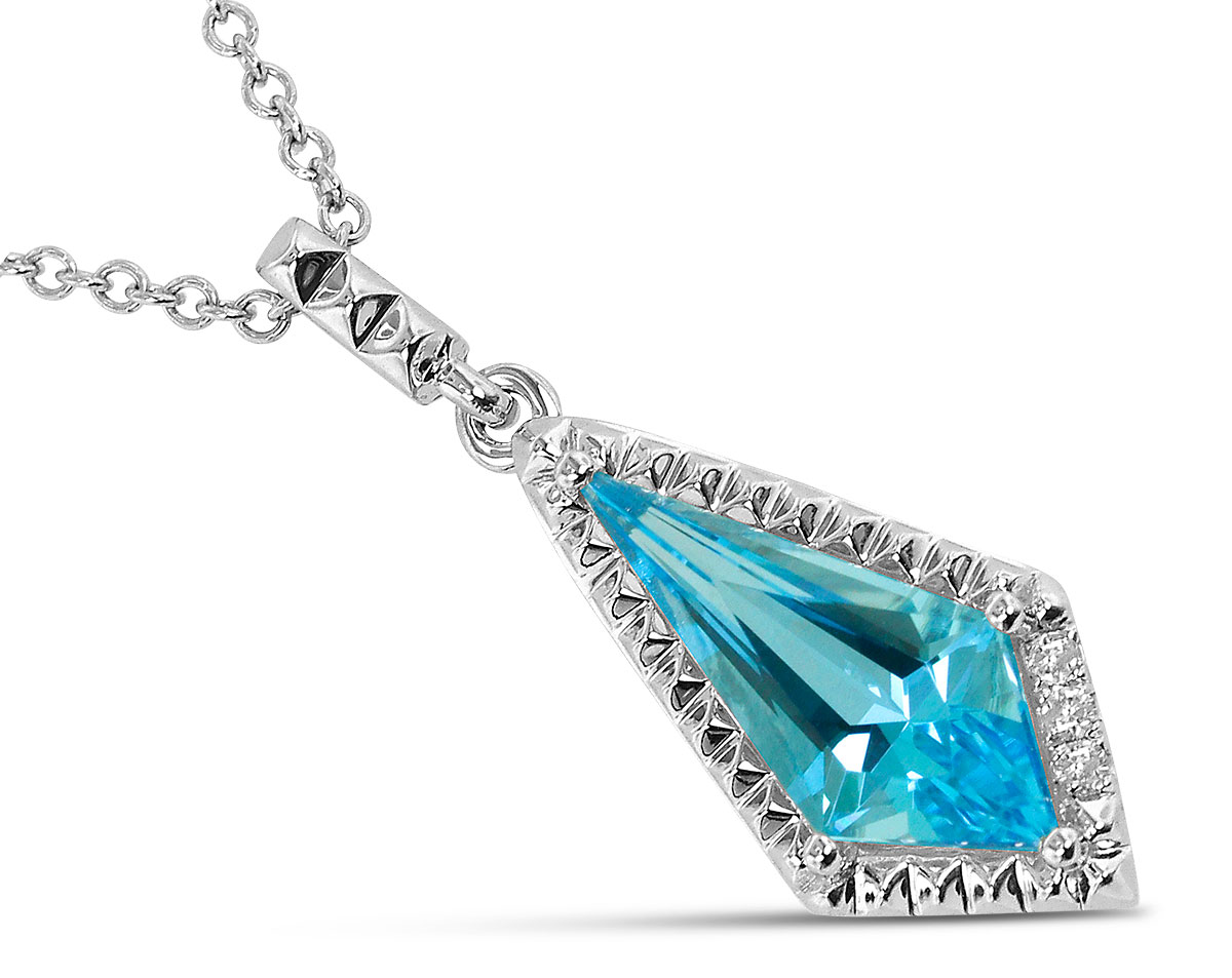 Best Price Point Yael Borealis swiss blue topaz necklace