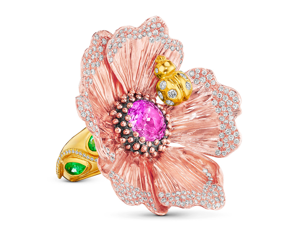 Best Ring Susan Gordon pink poppy ring