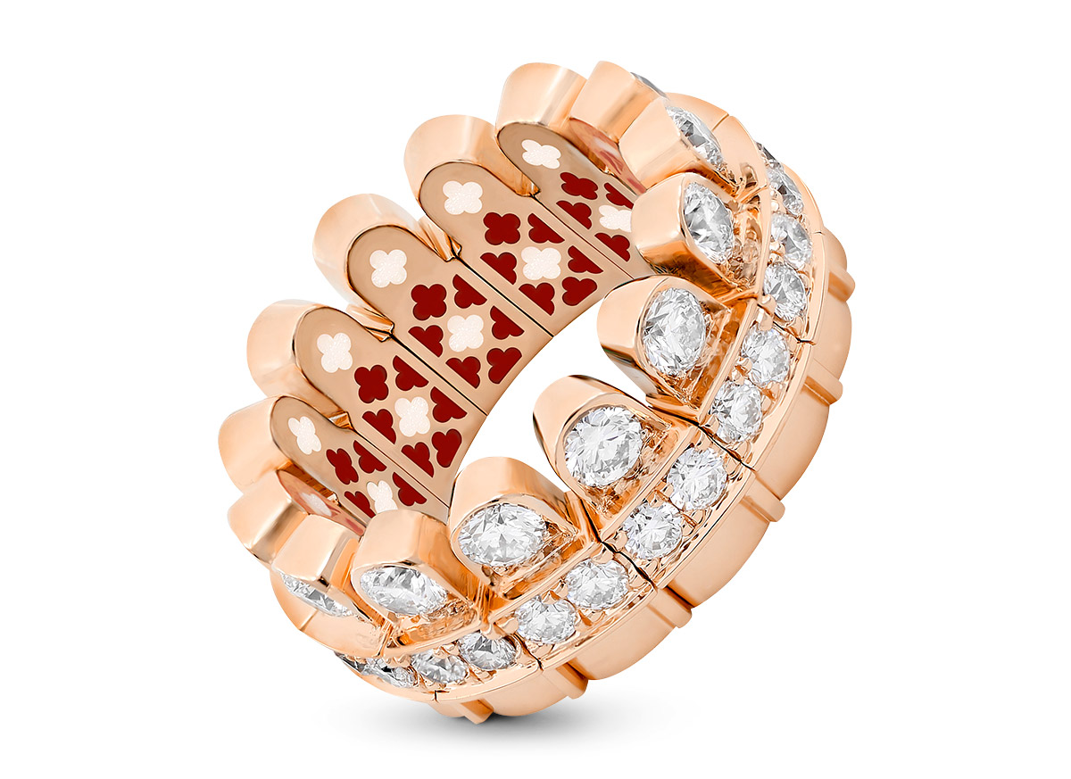 Best Ring grand prize Tariq Riaz adjustable rose gold diamond ring