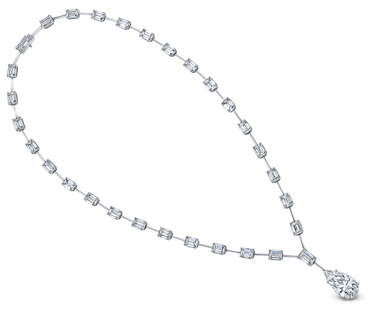 Best Statement Piece Rahaminov Y diamond necklace