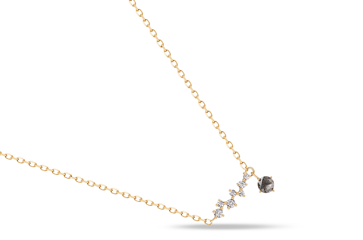 Fashion Bridge Aurelie Gi galaxy era constellation gray diamond necklace