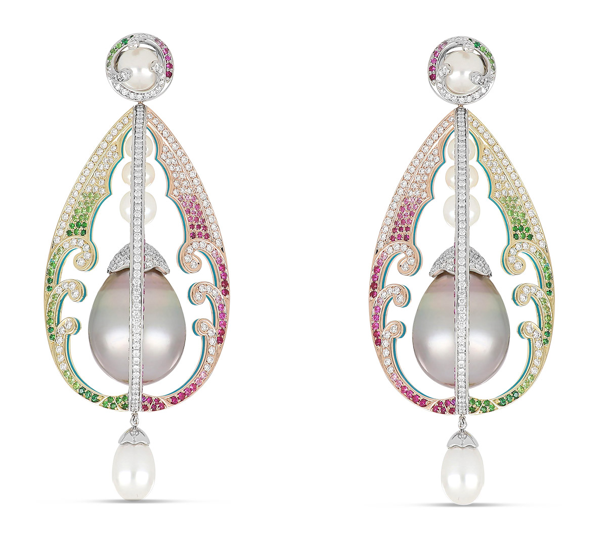 Pearl Jewelry Tariq Riaz south sea akoya freshwater pearl Oceana gemstone earrings