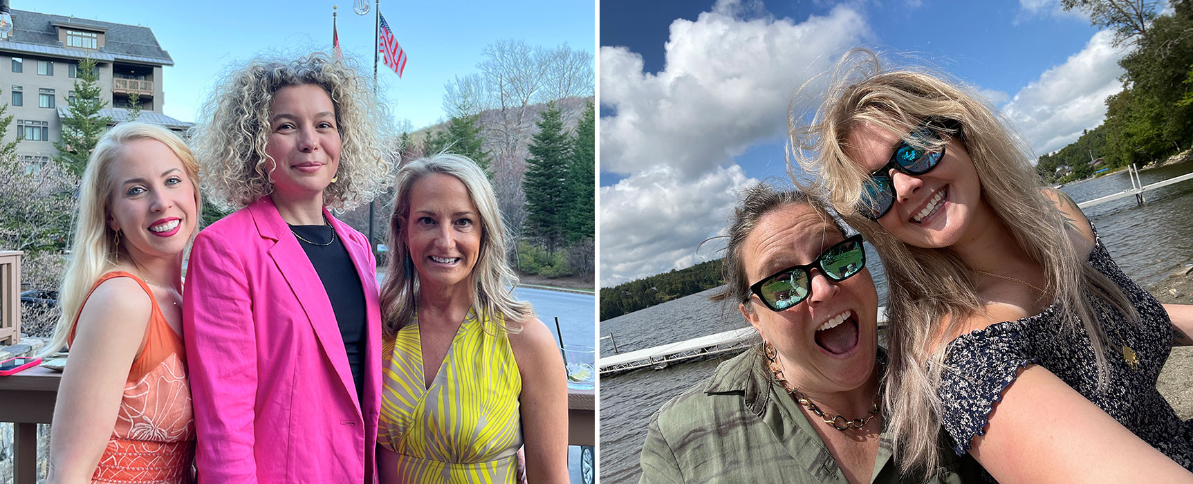Von Bargen employees at lake house