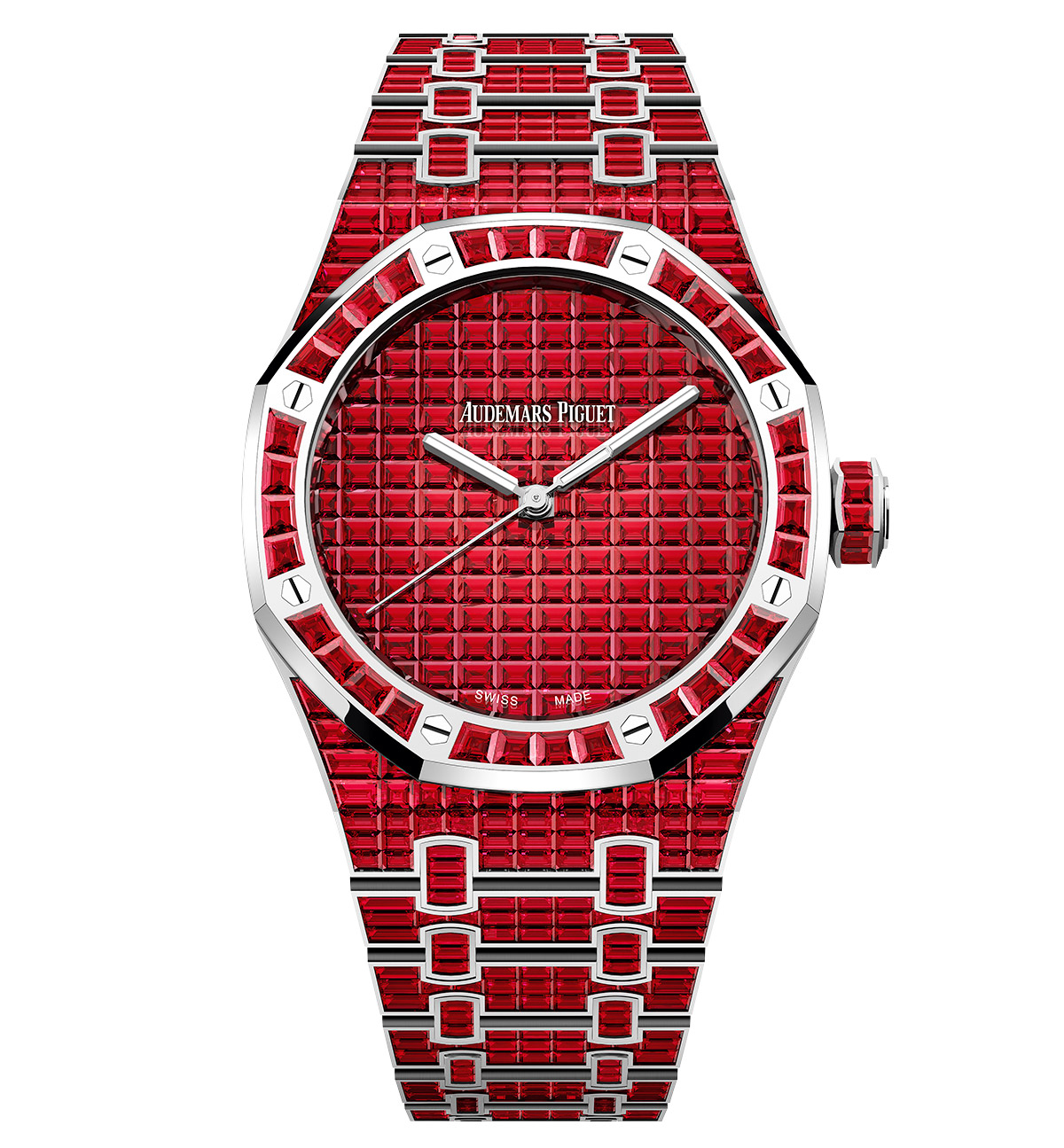 Audemars Piguet Royal Oak baguette cut ruby watch