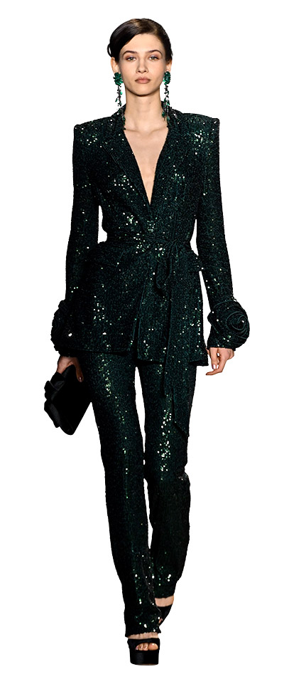 Badgley Mischka fall 2023 runway model