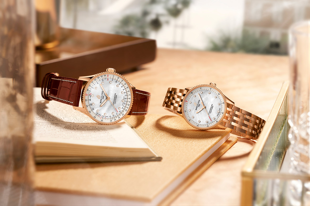 Breitling Navitimer 36 and 32 with Swiss Better Gold
