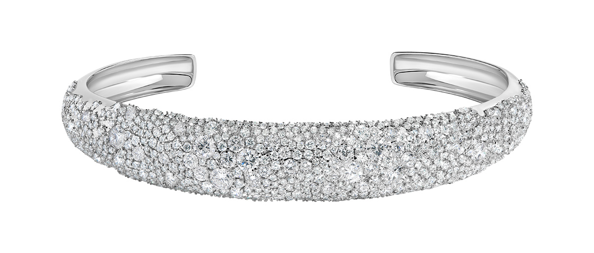 Brilliant Earth solstice Aomori lab grown diamond pave cuff bracelet