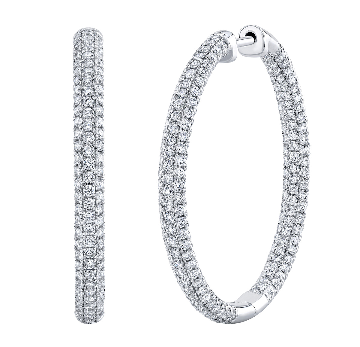 Jean Dousset chelsea hoops with lab grown diamonds
