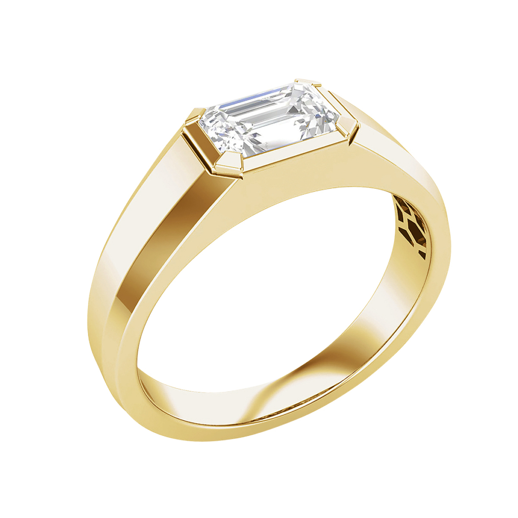 Stuller lab grown diamond signet ring