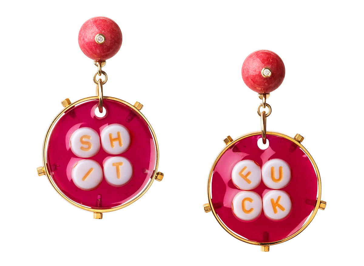 Tessa Packard shit fuck Welcome to Miami earrings