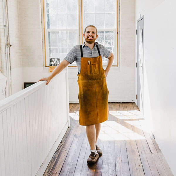 owner of W.R. Metalarts in Brattleboro, Vt., Will Nevins-Alderfer