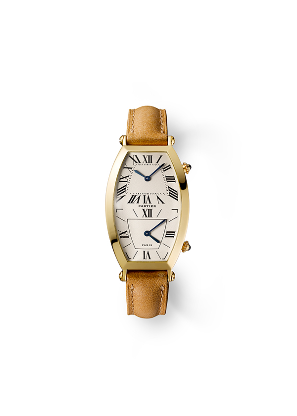 Cartier Tonneau two-timezone watch
