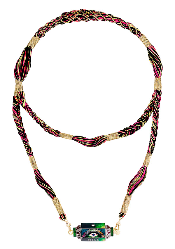 Marie Lichtenberg enamel sapphire and diamond Blunt locket