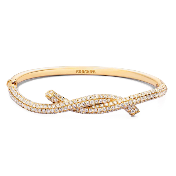 Boochier Jewels Ties Yellow Gold Diamond Ties Bangles Boochier Jewels Ties Yellow Gold Diamond Ties Bangles