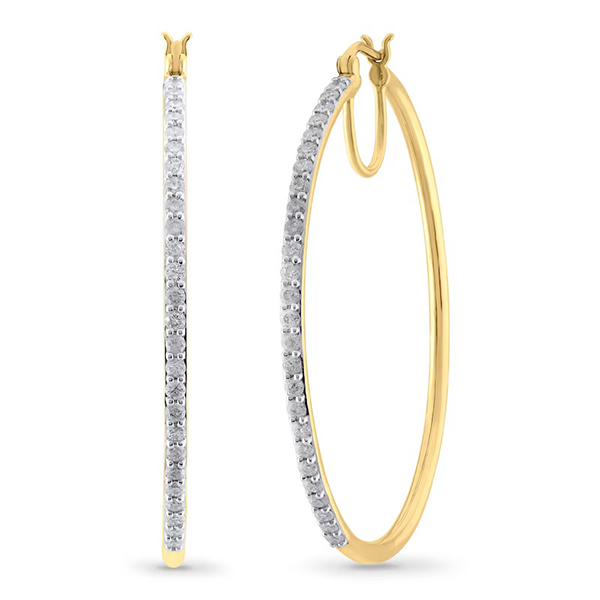 Zales gold diamond hoops