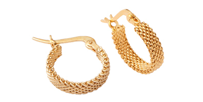 Metal Alchemist Woven Armor earrings