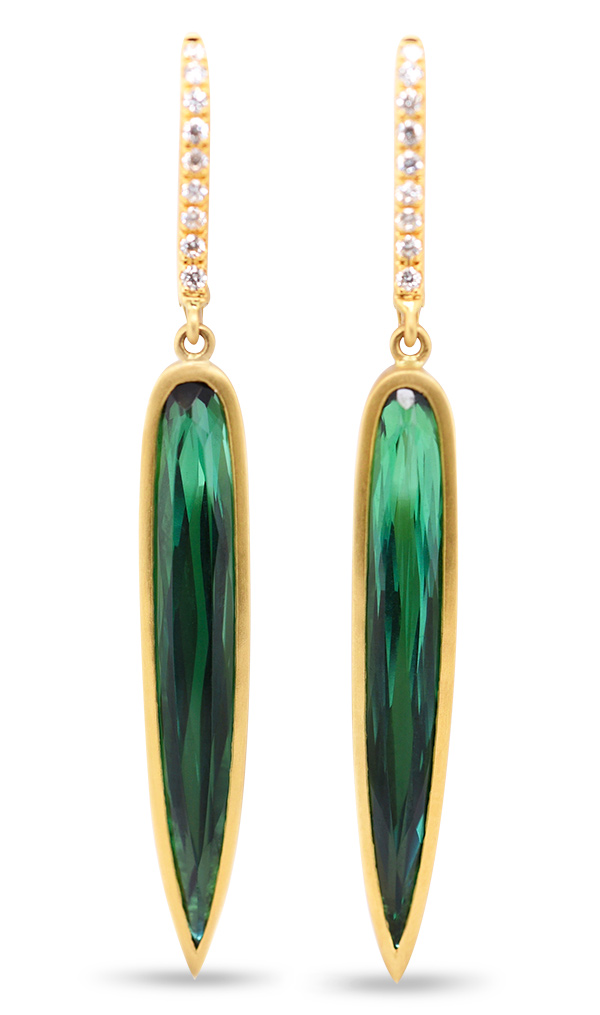 Kimberly Collins green tourmaline drop earrings Kimberly Collins green tourmaline drop earrings