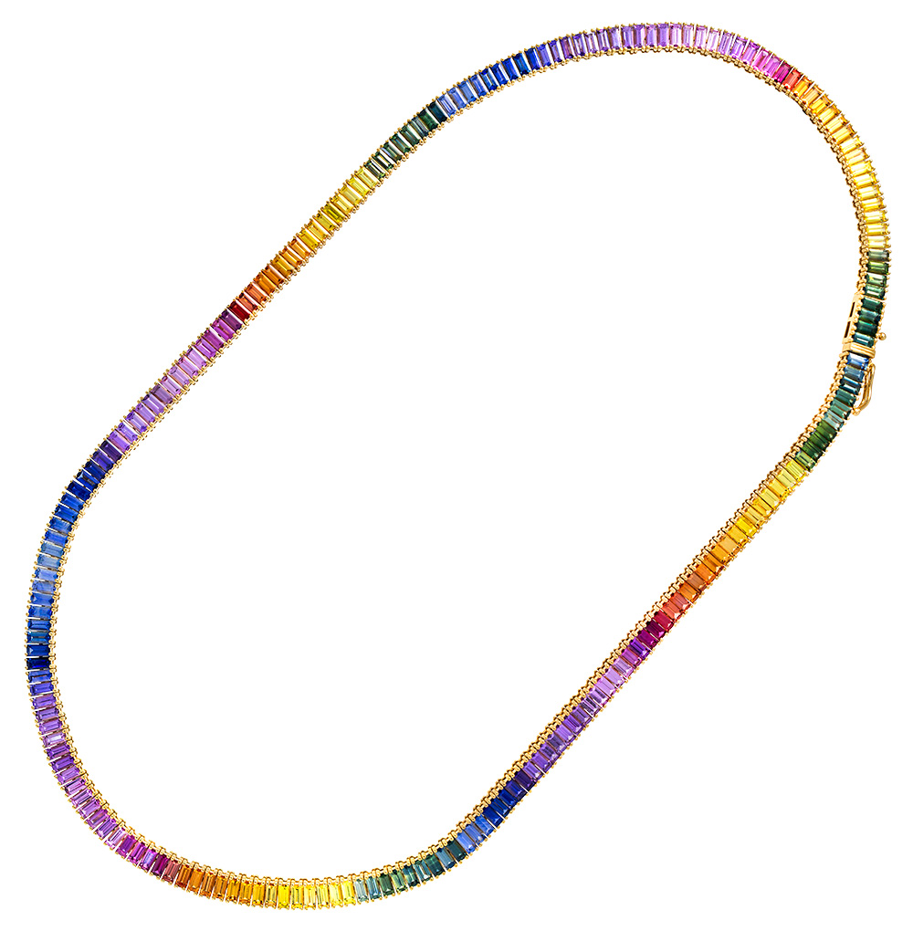 Kimberly Collins rainbow sapphire necklace Kimberly Collins rainbow sapphire necklace