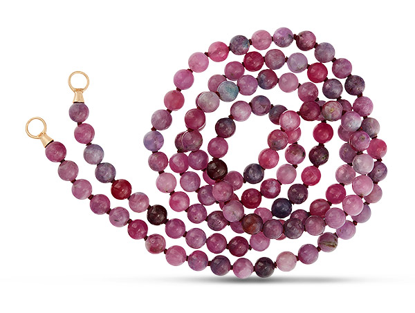 Marla Aaron greenland ruby bead strand