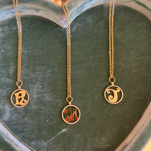 Future Fortune initial pendants
