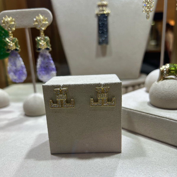 Lagos logo earrings