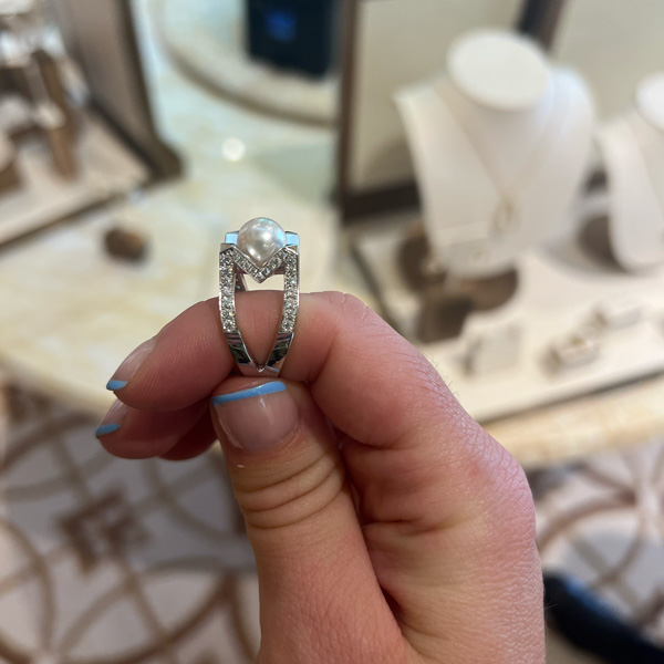 Mikimoto logo ring