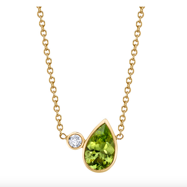 Nicole Mera peridot diamond necklace Nicole Mera peridot diamond necklace
