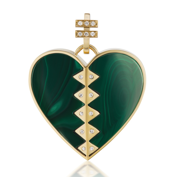 Harwell Godfrey malachite heart Harwell Godfrey malachite heart