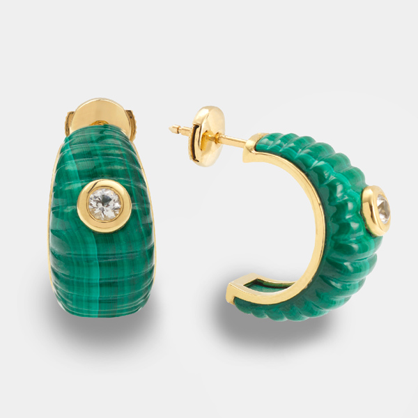 Yvonne Leon malachite earrings Yvonne Leon malachite earrings