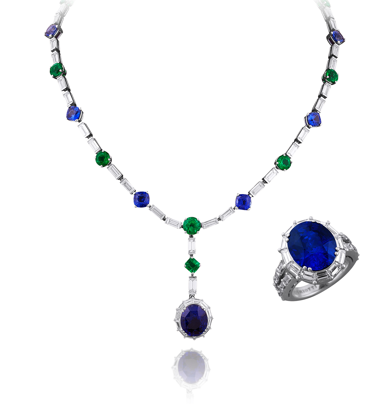 Picchiotti emerald sapphire necklace