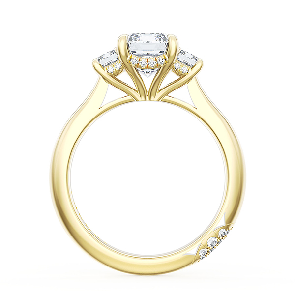Tacori three-stone engagement ring