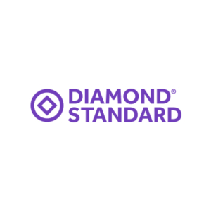Diamond Standard logo in purple with small diamond symbol inside a circle.