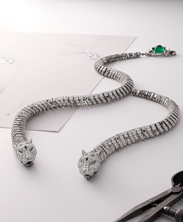 Cartier Panthere Versatiles necklace with second strand