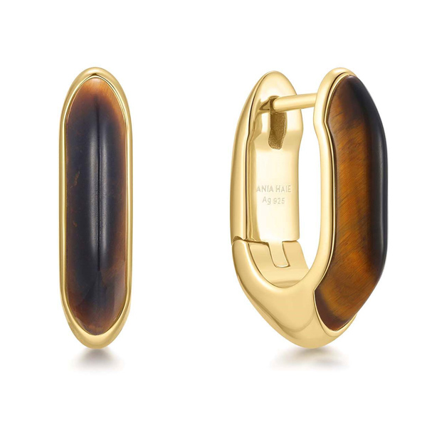 Ania Haie tiger's eye hoops Ania Haie tiger's eye hoops